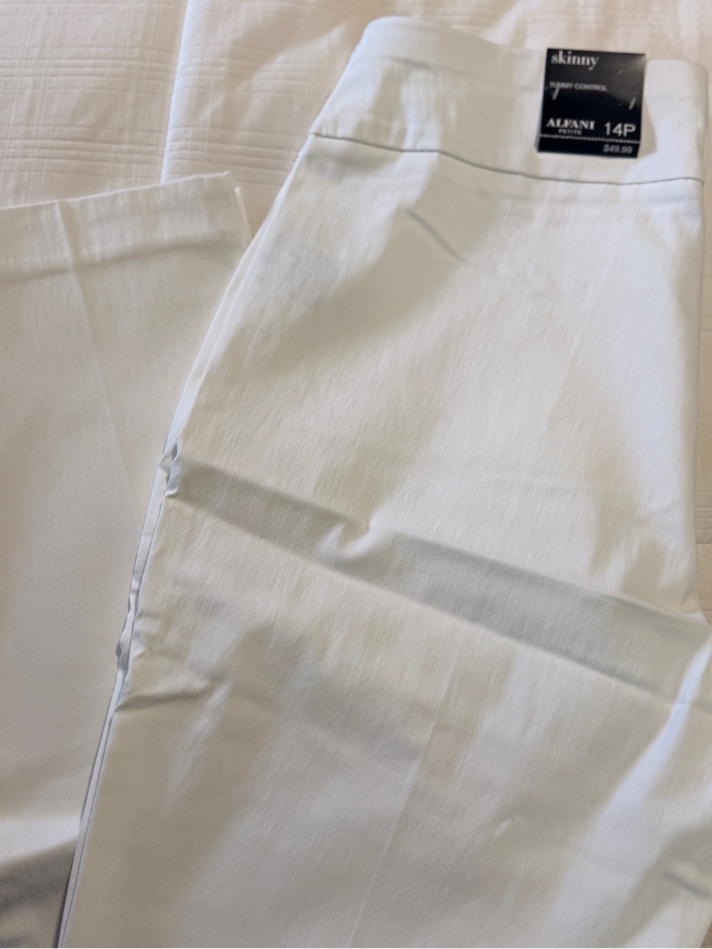 Alfani Straight-Leg Pants in White
